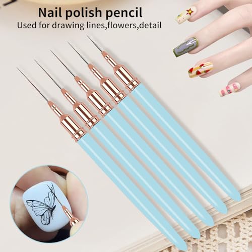 27-Piece Nail Art Brush & Dotting Tool Kit with Palette