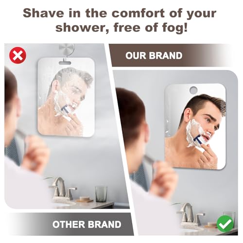 Fogless Shower Mirror for Shaving & Makeup - 11.02" x 7.87"