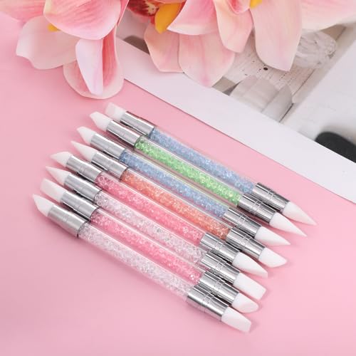 8 Pcs Dual-Head Silicone Nail Art Brushes for Manicure