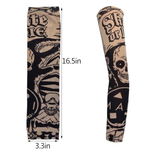 HOVEOX 20PCS Temporary Tattoo Sleeves for Arm Art & Sunscreen Protection