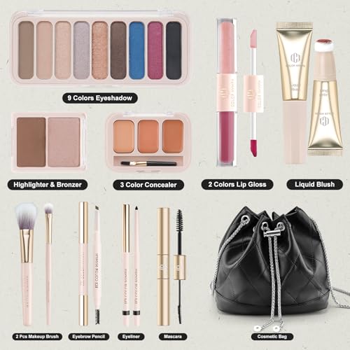 Color Nymph All-in-One Makeup Set for Beginners with Travel Bag