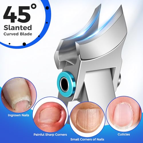 DRMODE Silver Large Ingrown Toenail Clippers for Thick Nails