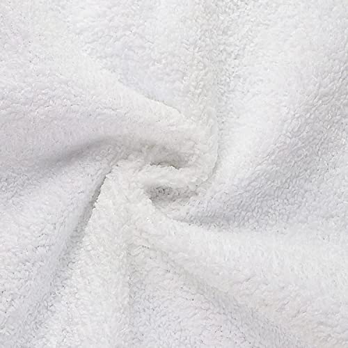Orighty Microfiber Washcloths - 50 Pack, 12x12 Inch White Towels