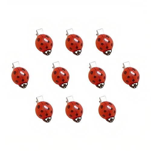 10 Pcs Ladybug Hair Clips Set for Teens & Women - Cute Decorative Accessories