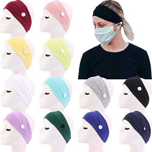 CÉLLOT 12 Pack Wide Stretchy Headbands for Women - Soft Yoga Hair Wraps