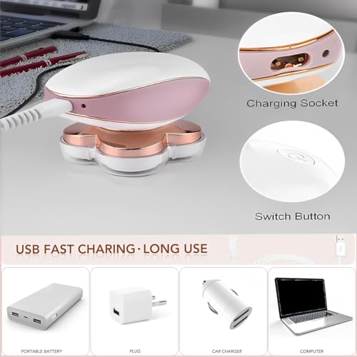 Electric Razors for Women, Facial Hair Removal, Shaver for Women, Wet and Dry Lady Hair Remover for Legs Body Face, Painless Womens Electric Shaver Cordless Women's Grooming with LED Light