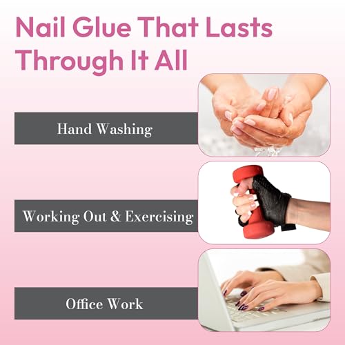 Goldfinger Professional Nail Glue - Super Strong, Fast-Drying, Pack of 5