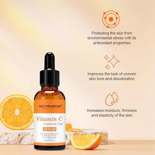 Neutriherbs Vitamin C Serum with Hyaluronic Acid for Brightening & Firming