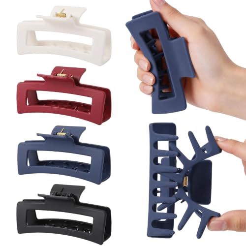 Auseibeely Silicone Cloud Claw Clips for Women, 4.1'' Large Hairpins, Variation C
