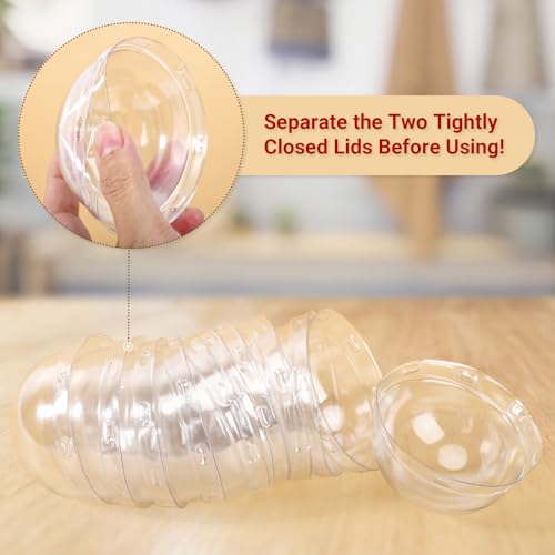 EUSOAR Gold Disposable Cupcake Cups with Lids, 3.5 oz - 50 Pack Aluminum Foil Muffin Liners for Baking