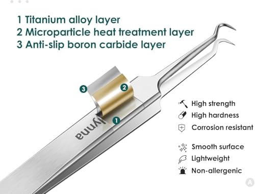 Stainless Steel Curved Tweezers for Acne Removal & Skin Care