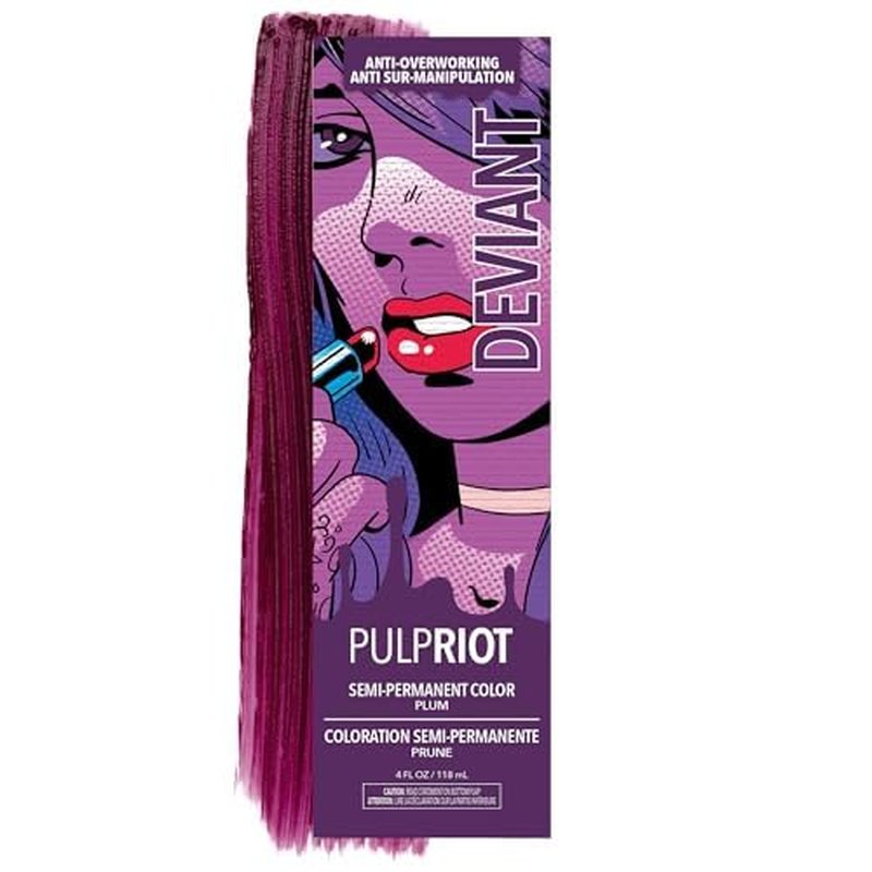 Pulp Riot Semi-Permanent Hair Color - Strong Purple Magenta with Violet-Red Undertones | 4oz Tube, Vegan Formula