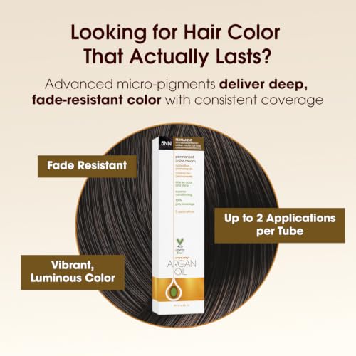 Rich Natural Light Brown Permanent Hair Dye - 3 oz - One 'N Only