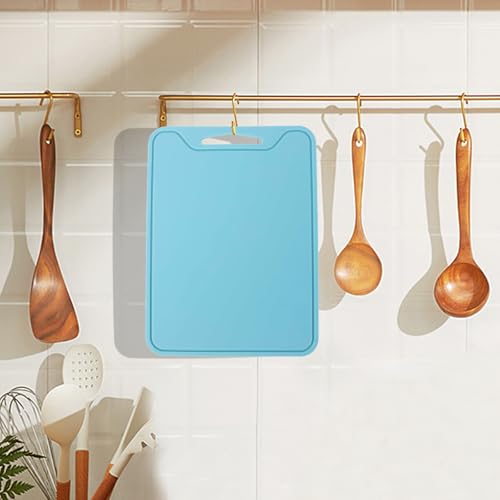 BPA-Free Silicone Cutting Board - Non-Slip Chopping Mat (Blue)