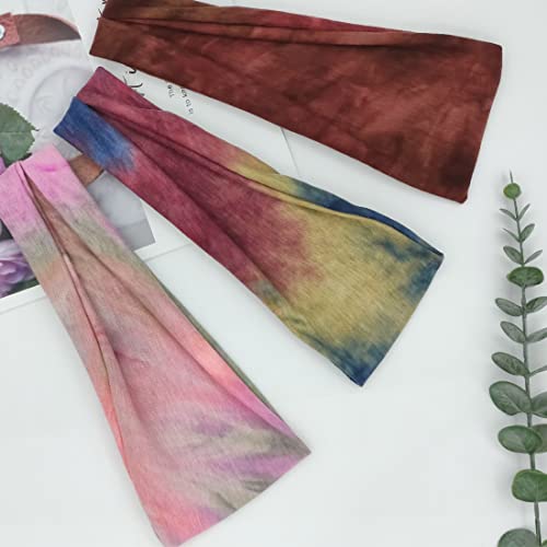 YONUF 6 Pack Boho Wide Headbands for Women - Soft, Non-Slip Hair Accessories