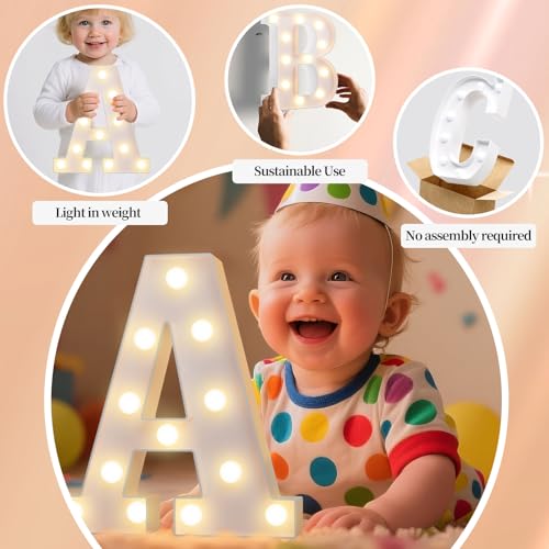 Light Up Marquee Letters - 8.86 Inch LED Party Decorations