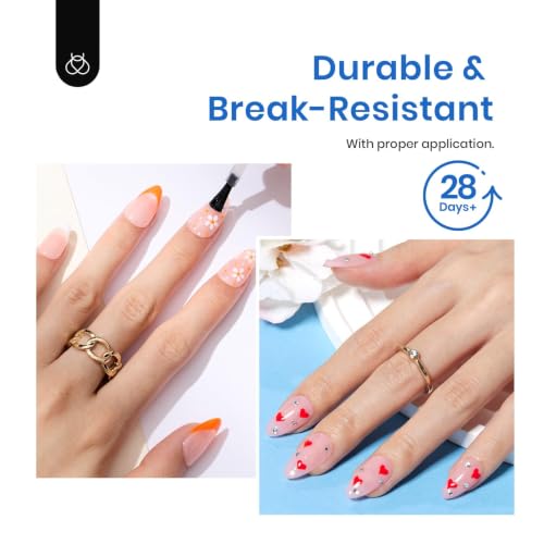Beetles Soft Gel Nail Tips - 504 Pcs Short Almond Full Cover