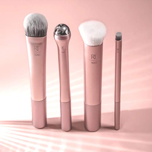 Real Techniques Prep and Prime Skincare and Makeup Brush Set (4-Piece)