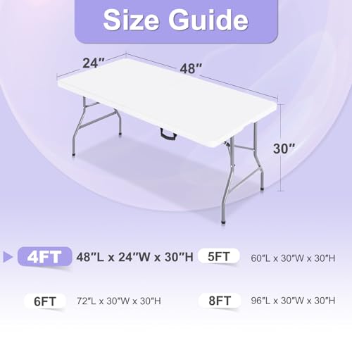 ABCCANOPY 4FT Spandex Table Covers - 2 Pack, Wrinkle Resistant