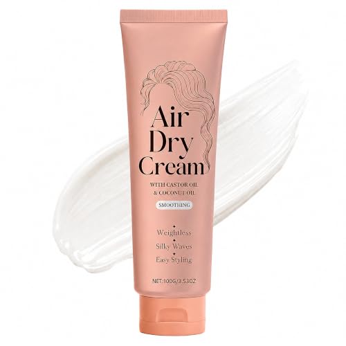 Lumigrace Air Dry Cream with Castor & Coconut Oil - 3.53 Oz | Lightweight, Anti-Frizz Styling for Wavy & Curly Hair