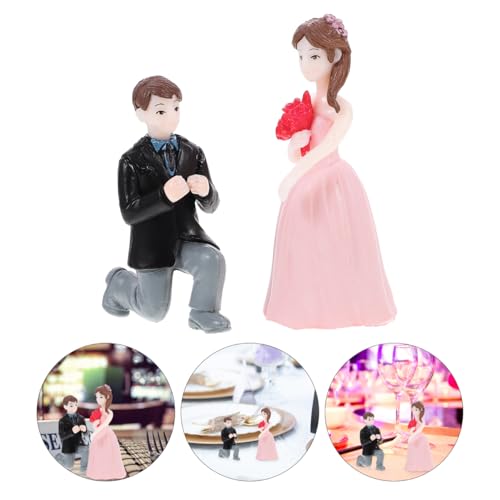 Wedding Doll Figurine Cake Topper - Bride & Groom Resin Ornament