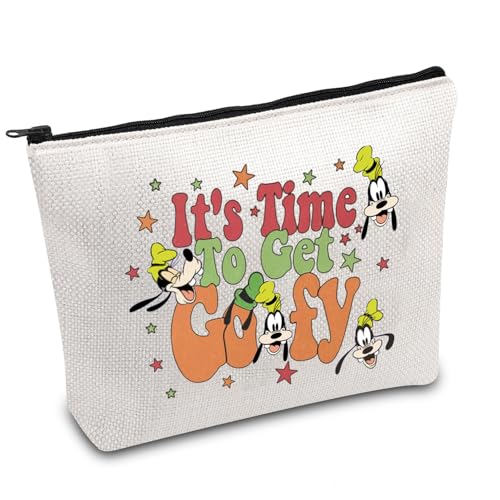 FOTAP Get Goofy Cartoon Dog Makeup Bag - Travel Cosmetic Organizer
