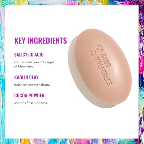 Good Molecules Clarify and Cleanse Bar Soap - Salicylic Acid, Pack of 2