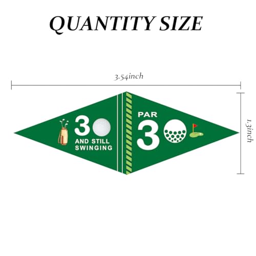 Golf Themed Toothpick Flags - 20 PCS Par 30 Birthday Picks