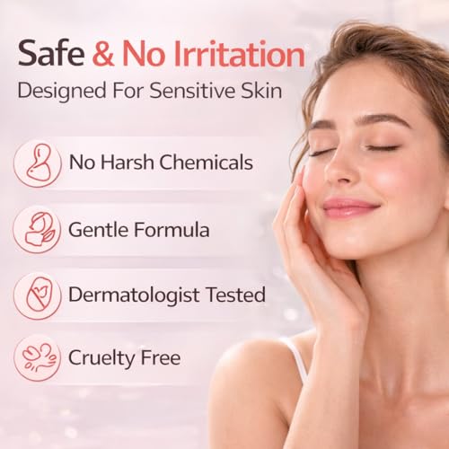 PUILOG Facial Hair Removal Cream for Women - Painless Sensitive Skin Formula