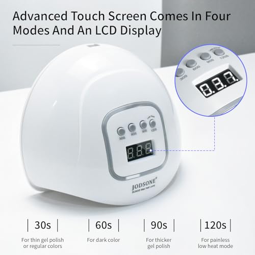 JODSONE U V LED Nail Lamp, Nail Dryer for Gel Polish, Led Light with Automatic Sensor & 4 Timers
