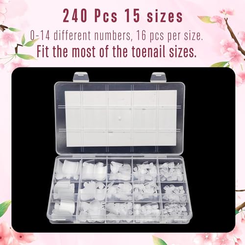 NOVO OVO Sharp Square Toe Nail Tips - 240 Pcs Full Cover Gel Set