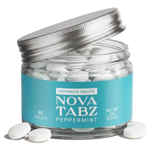 Novatabz 62 Count Fluoride-Free Toothpaste Tablets with Nano Hydroxyapatite