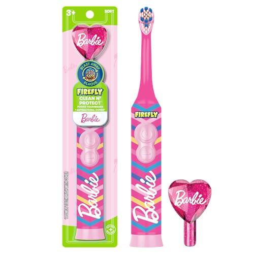 Barbie Toothbrush with Antibacterial Cover for Kids, Soft Bristles