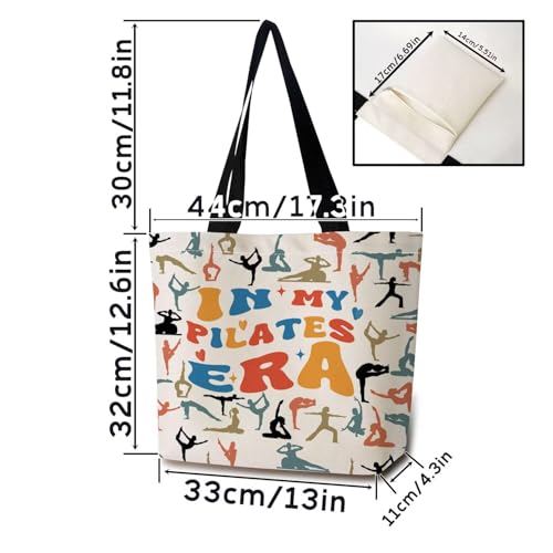 In My Pilates Era Tote Bag - Stylish Reusable Grocery Handbag