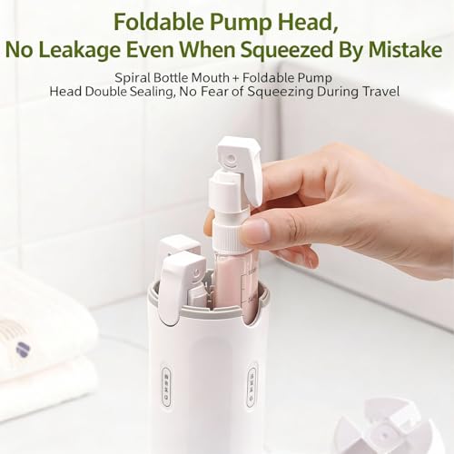 4-in-1 Refillable Travel Dispenser Bottles - Leak Proof Toiletries