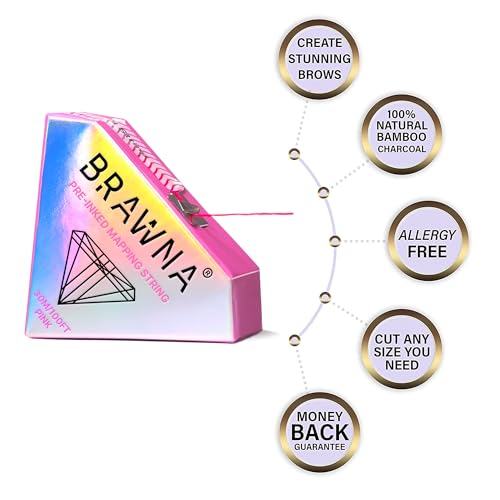 BRAWNA Pink Eyebrow Mapping String - 30M Microblading Thread