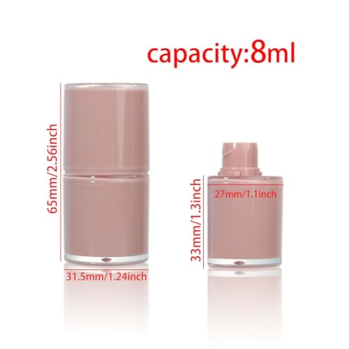 COSIDEA 12pcs Empty Lip Gloss Tubes, 8ml Semicircle Refillable Wand Containers