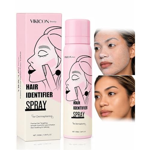 Hair Identifier Spray for Face Shaving & Dermaplaning, Dermaplane Spray to Reveal Peach Fuzz & Fine Facial Hair, Pre-Shave Facial Mist for Women, Smoother More Precise At-Home Dermaplaning Prep