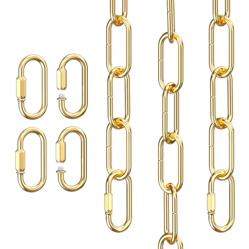 Garini 2-Pack 3ft Gold Pendant Light Fixture Chain with Detachable Links