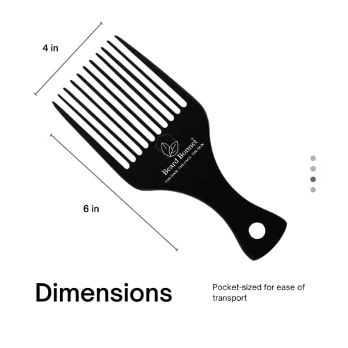 BeardBonnet Wooden Beard Pick Comb - Natural Anti-Static Hair Detangler