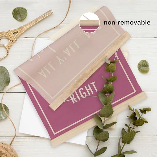 Funny Pink Welcome Poster with Wooden Frame - 12x16 Inch Wall Art