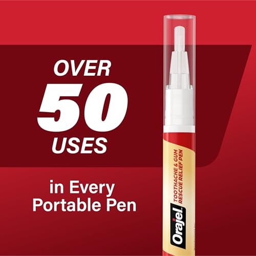 Orajel Rescue Relief Pen Cooling Gel for Tooth & Gum Pain 0.07 Oz 2-Pack