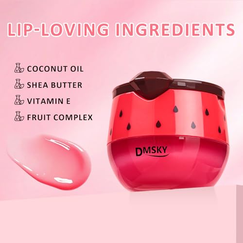 DMSKY 6-Pack Honey Pot Lip Balm Set with 6 Flavors - Lip Mask & Nourishing Lip Care
