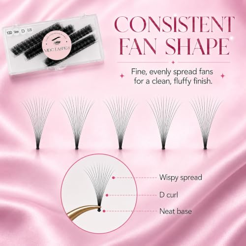 MDC LASHES 6D-0.07C Promade Lash Extensions Box of 1000 - 16mm