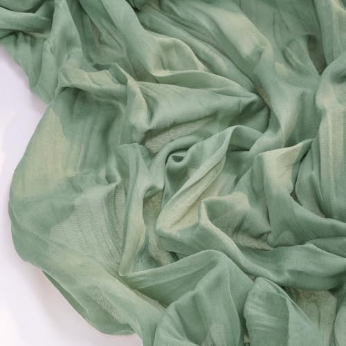 Sage Green Cheesecloth Table Runner - 10FT Rustic Gauze for Weddings