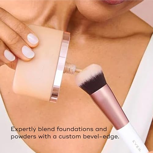 EVER Professional Contoured Foundation Brush for Liquid & Powder