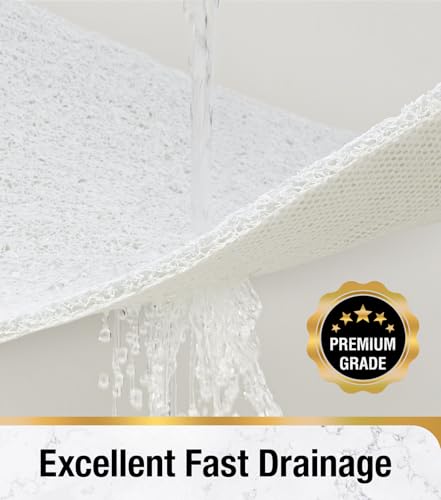 HITSLAM Non-Slip Shower Mat, 21x21 Inch Soft PVC Bath Mat
