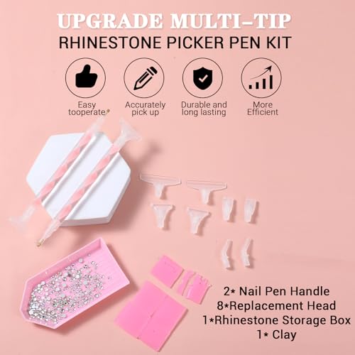 Rhinestone Picker Tool Set - 2 Dual-Ended Applicator Pens