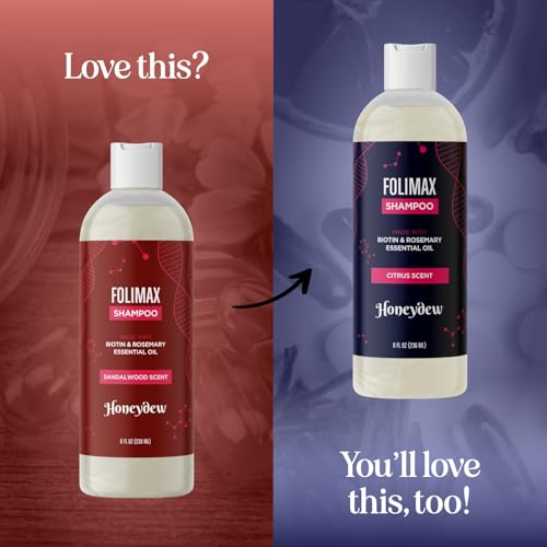 HONEYDEW Folimax Biotin Shampoo for Thinning Hair - Sandalwood, 8 Count