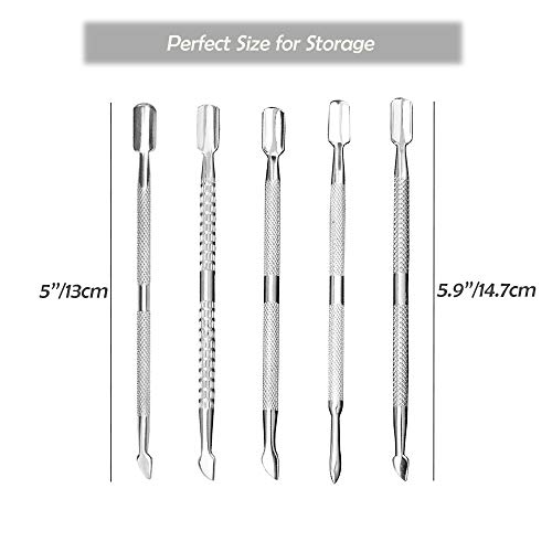 10-Piece Stainless Steel Cuticle Pusher and Remover Set